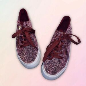 Twisted Jr., Burgundy, Sparkled Low Tops, Size 4